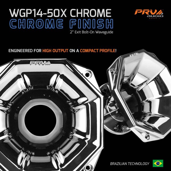 Main product image for PRV Audio WGP14-50X Chrome 2" 45 x 45 Waveguide294-3462